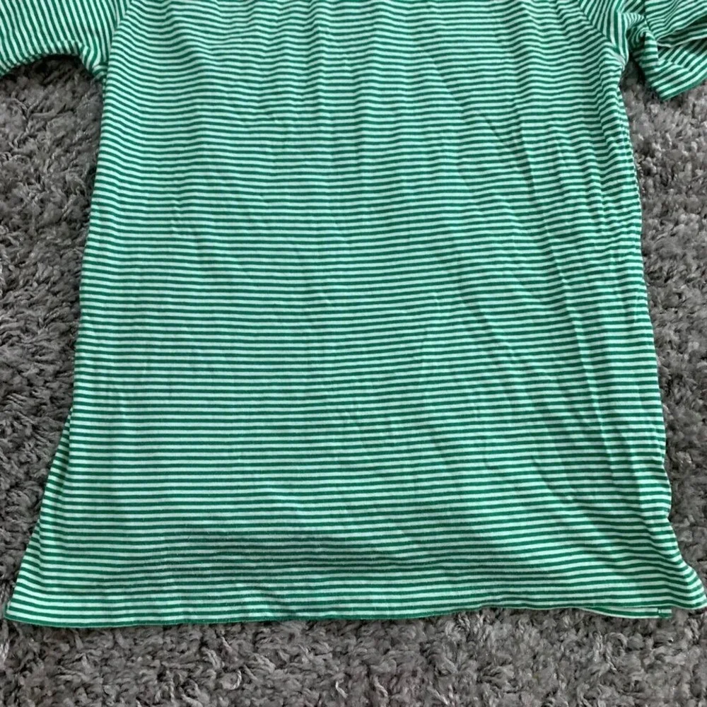 Polo Ralph Lauren Kids XL 18-20 Green White Striped Big‎ Pony Polo Shirt